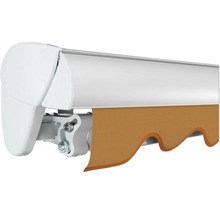 Vue détaillée d''un store banne à bras articulés