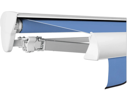 Vue détaillée d''un store banne à bras articulés