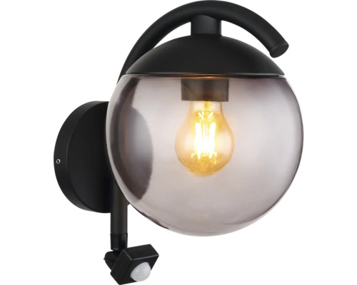 Applique murale avec détecteur de mouvement et globe en verre