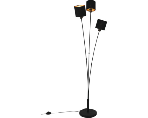 Stehlampe TOMMY 3 x E14 40 W schwarz