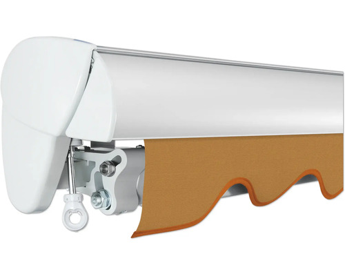 Vue détaillée d''un store avec tissu