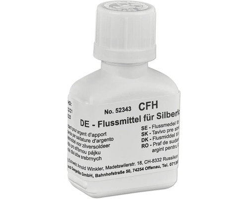 CFH Agent liquide pour brasage fort FM 343 25 g CFH Flux pour brasage à l''argent en flacon blanc