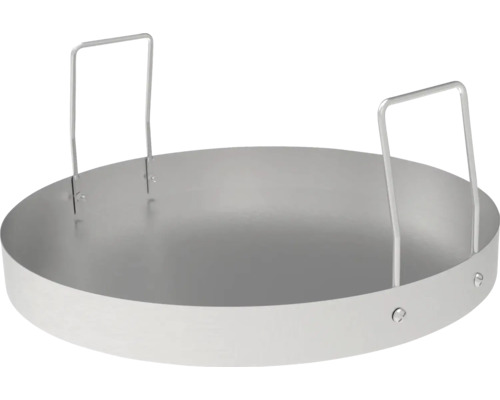 Runde Pflanzschale aus Metall mit Griffen