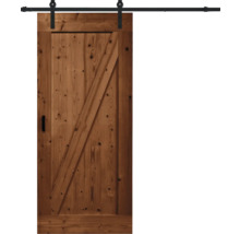 Holzschiebetür mit Beschlag und Z-Muster