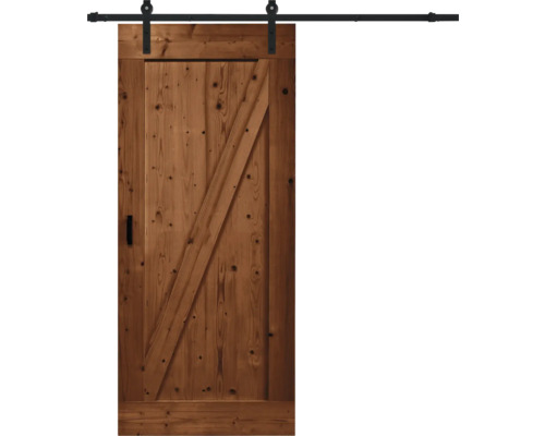 Holzschiebetür mit Beschlag und Z-Muster