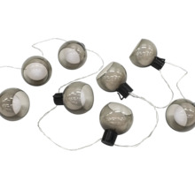 Guirlande lumineuse avec lampes rondes grises pour éclairage décoratif