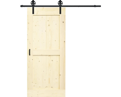 Schiebetür aus Holz mit Beschlägen