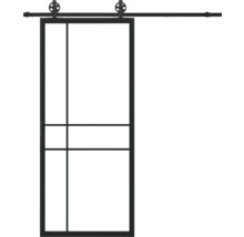 Porte coulissante avec cadre en acier