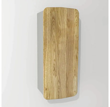 Hängeschrank mit 1 Tür Devo Oval rechts BxHxT 34x94x33 cm light grey/natural oak wood/grey