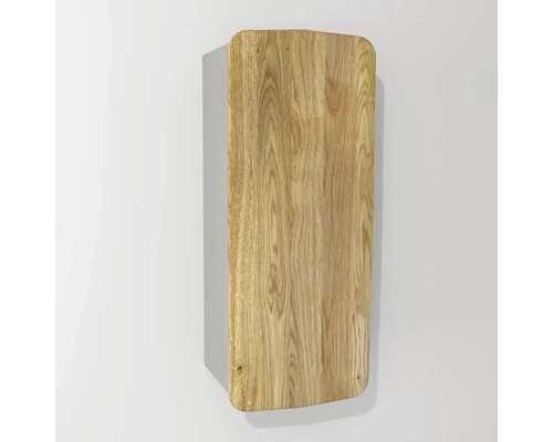 Hängeschrank mit 1 Tür Devo Oval rechts BxHxT 34x94x33 cm light grey/natural oak wood/grey