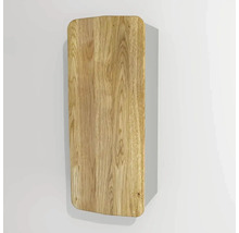 Hängeschrank mit 1 Tür Devo Oval links BxHxT 34x94x33 cm light grey/natural oak wood/grey