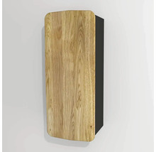 Hängeschrank mit 1 Tür Devo Oval links BxHxT 34x94x33 cm diamond grey/natural oak wood/black