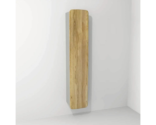 Armoire haute suspendue avec 1 porte Devo Oval droite lxhxp 34x165x33 cm light grey/natural oak wood/grey