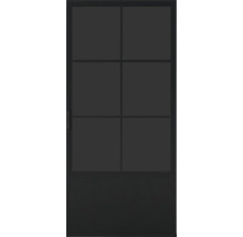 Porte intérieure noire avec panneaux de verre