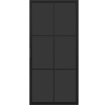 Porte intérieure avec insert en verre et six panneaux