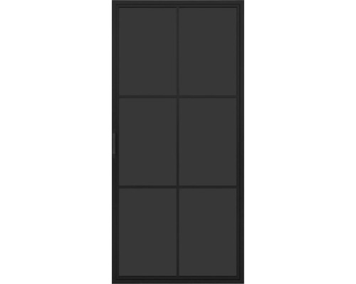 Porte intérieure avec insert en verre et six panneaux