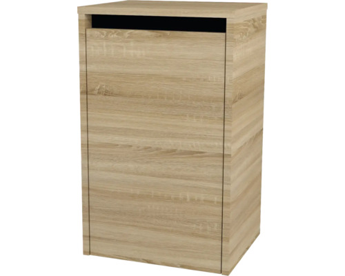 Armoire suspendue avec 1 porte et panier à linge Devo Etna 2.0 lxhxp 40x65x33 cm natural bardolino oak