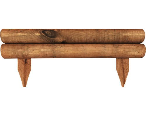 Bordures pour plates-bandes, droites, 50x20 cm, nature Poteau de clôture en bois pour aménagement de jardin