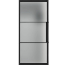 Porte vitrée avec cadre en métal et trois panneaux