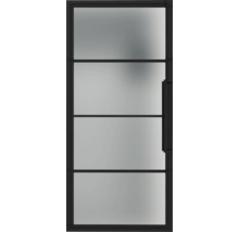 Porte avec insert en verre et poignée