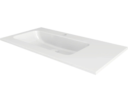 Lavabo pour meuble Devo Etna 2.0 82 x 41 cm blanc avec revêtement UM-ETNA82 Plan de toilette en céramique sanitaire