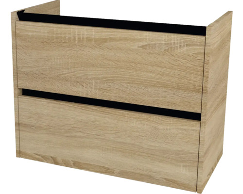 Waschtischunterschrank Devo Etna 2.0 BxHxT 81x64x40 cm natural bardolino oak Waschtischunterschrank mit zwei Schubladen in Holzoptik
