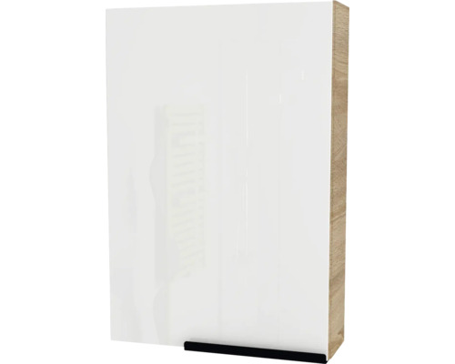 Devo Spiegelschrank Etna 2.0 links BxHxT 47.5 x 70 x 16 cm natural bardolino oak Weisser Küchenschrank mit Holzrahmen