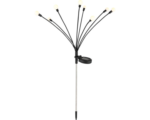 Lampe solaire avec huit lampes pour le jardin