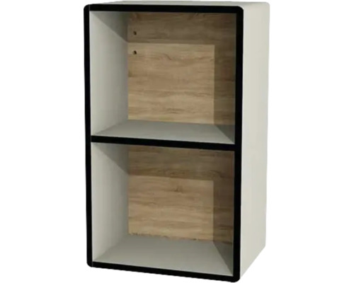 Hängeschrank offen Devo Sonus 2.0 BxHxT 38x63x28 cm classico muschel/natural bardolino oak