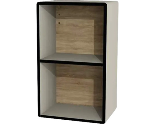 Hängeschrank offen Devo Sonus 2.0 BxHxT 38x63x28 cm dakar suedette matt/natural bardolino oak