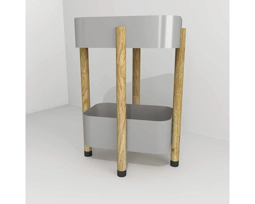 Étagère fixe Devo Sonet lxhxp 49x68x34 cm grey/natural oak wood/black