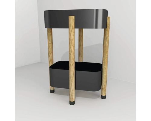 Étagère fixe Devo Sonet lxhxp 49x68x34 cm black/natural oak wood/black