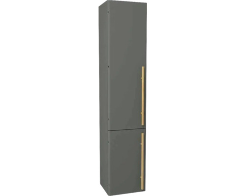 Hängehochschrank mit 2 Türen Devo Sonet links BxHxT 35x164x32 cm classico stone grey/natural oak wood