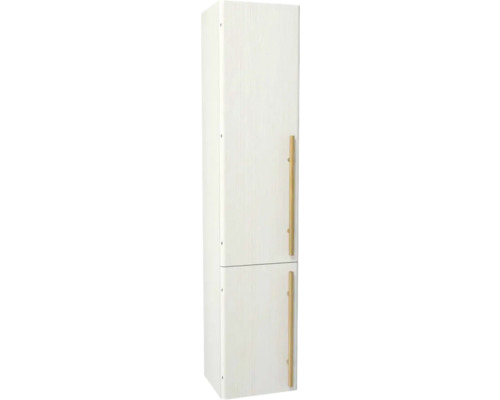 Armoire haute suspendue avec 2 portes Devo Sonet gauche lxhxp 35x164x32 cm structure white/natural oak wood