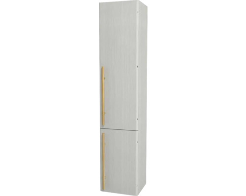 Armoire haute suspendue avec 2 portes Devo Sonet droite lxhxp 35x164x32 cm structure light grey/natural oak wood