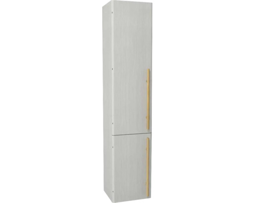 Armoire haute suspendue avec 2 portes Devo Sonet gauche lxhxp 35x164x32 cm structure light grey/natural oak wood