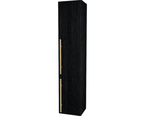 Armoire haute suspendue avec 2 portes Devo Sonet droite lxhxp 35x164x32 cm structure graphit/natural oak wood