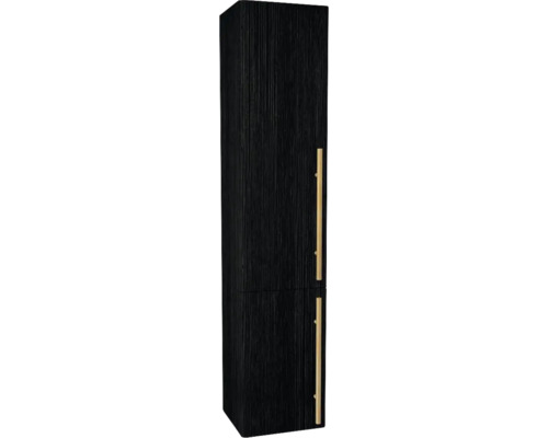 Armoire haute suspendue avec 2 portes Devo Sonet gauche lxhxp 35x164x32 cm structure graphit/natural oak wood