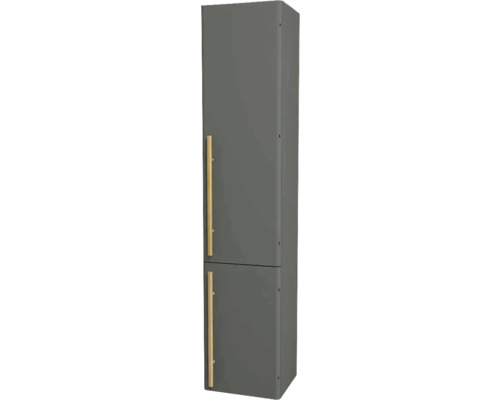 Armoire haute suspendue avec 2 portes Devo Sonet droite lxhxp 35x164x32 cm classico stone grey/natural oak wood