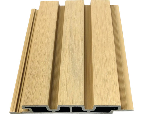 Revêtement de façade en bois composite marron clair 24x178x2200 mm