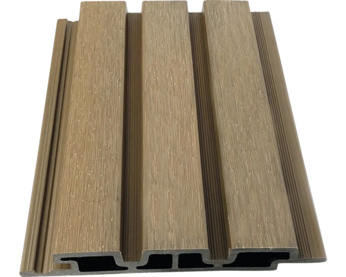 Revêtement de façade en bois composite marron foncé 24x178x2200 mm