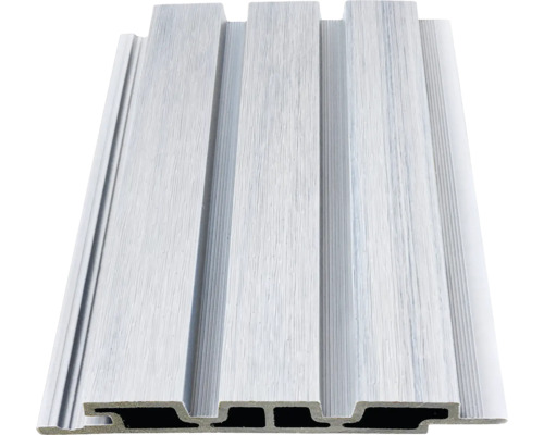 Revêtement de façade en bois composite gris 24x178x2200 mm