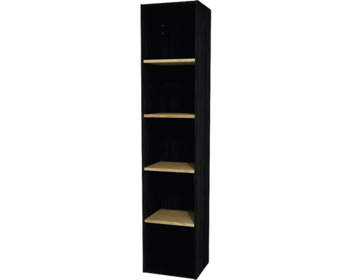 Seitenschrank offen Devo Sonet BxHxT 35x164x30 cm structure graphit/oak veneered chipboard