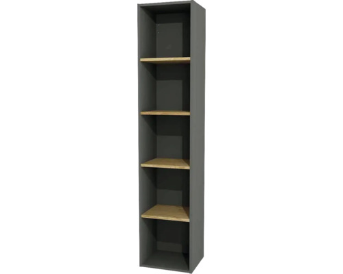 Seitenschrank offen Devo Sonet BxHxT 35x164x30 cm classico stone grey/oak veneered chipboard