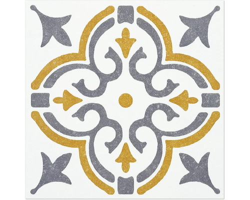 Carreau de sol décoratif avec motif abstrait