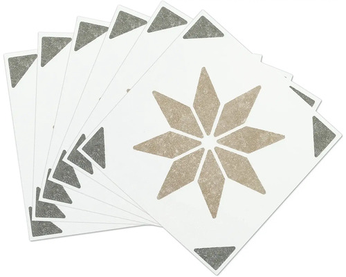 Plusieurs carreaux de vinyle avec motif étoilé