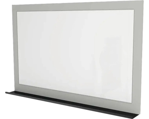 Miroir à cadre avec tablette Devo Vena 2.0 110x70x12 cm pearl grey supermat/black