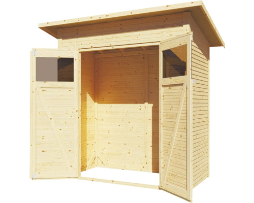 Abri de jardin en bois avec double porte et fenêtre