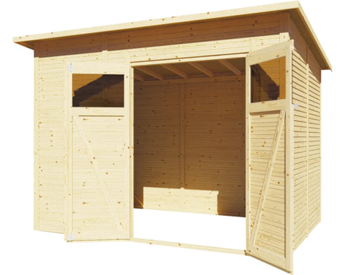 Abri de jardin en bois avec double porte
