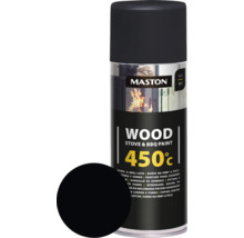 Maston Spray laque thermique cheminée & barbecue noir 400ml-thumb-0